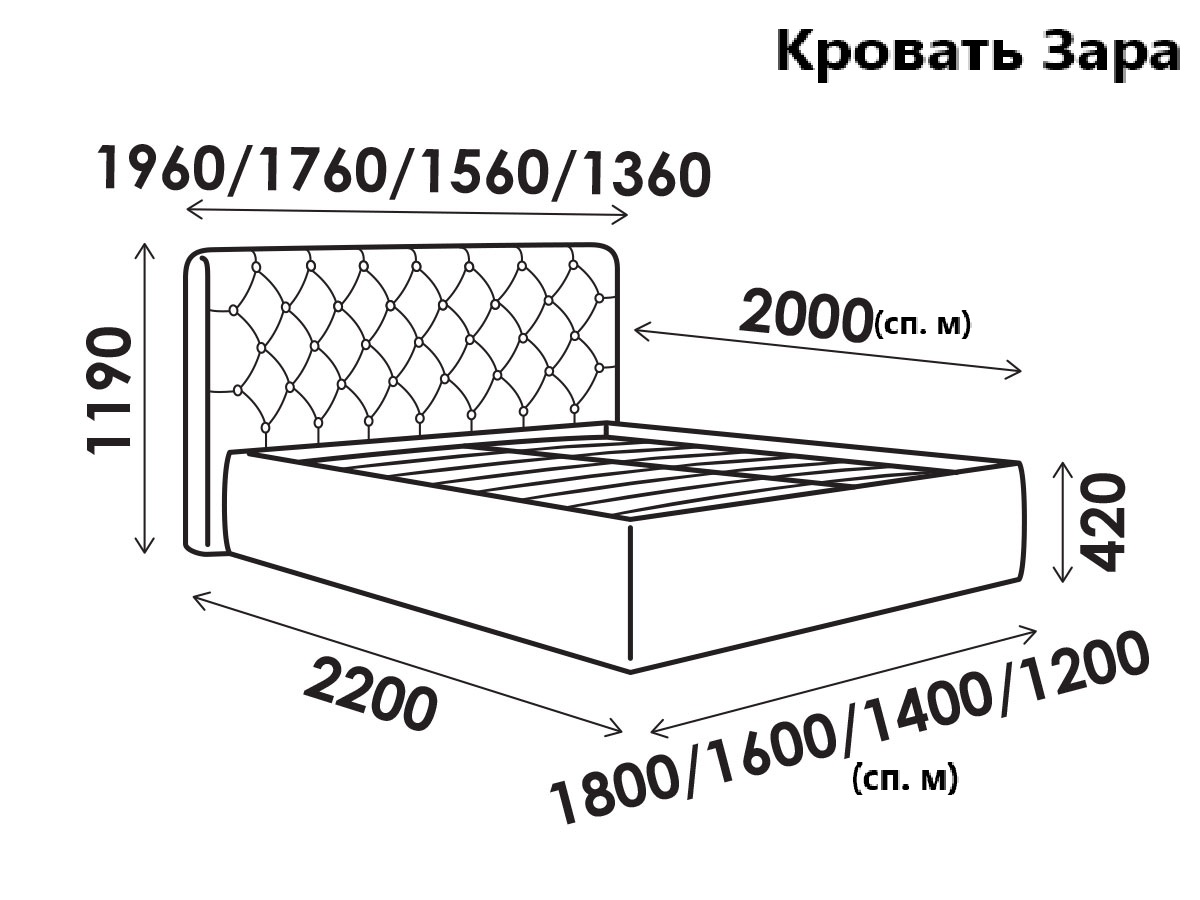 Кровать Зара 2